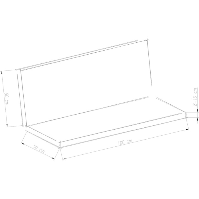 Подушка Bench 100x98x8 см темно-сірий