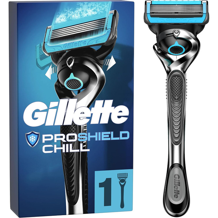 Волога бритва Gillette ProShield Chill для чоловіків, бритва 1 лезо бритви з 5-кратним лезом, подарунок чоловікам