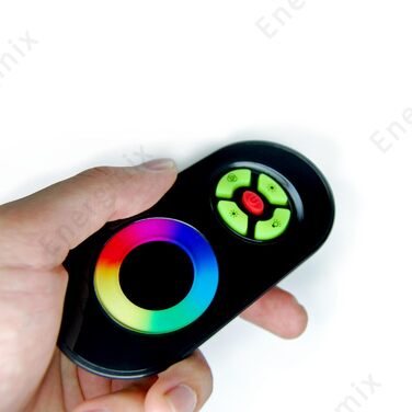 Світлодіодний RGB-контролер Energmix, блок керування, диммер із сенсорним екраном, пульт дистанційного керування, сенсорне керування чорним