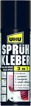 Аерозольний балончик UHU 3в1, постійний - коригувальний - знімний, (одинарний, 200 мл)