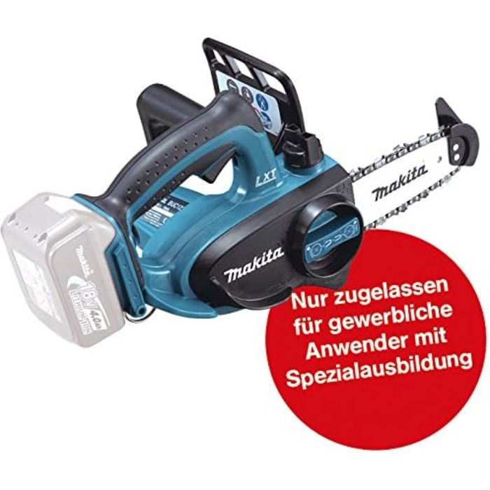 Акумуляторна ланцюгова пила Makita DUC122Z Top Handle 18 В (без акумулятора, без зарядного пристрою)