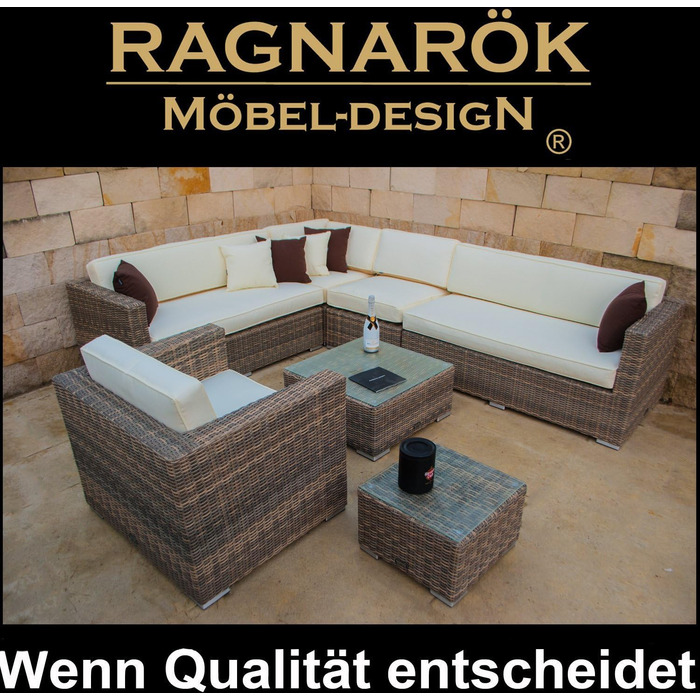 Дизайн меблів Ragnark PolyRattan Lounge НІМЕЦЬКИЙ бренд - ВЛАСНЕ виробництво - 8 років ГАРАНТІЇ Садові меблі Alu