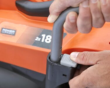 Акумуляторна газонокосарка BlackDecker BCMW3318N (працює від 2 шт. 18В акумуляторів, ширина зрізу 33 см, для малих і середніх газонів площею до 250 м, 5-позиційне регулювання висоти, поставляється без акумулятора та зарядного пристрою)