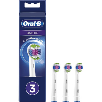 Щітки для електричних зубних щіток Oral-B 4210201325123 EB18RB-3 3D White CleanMaximizer, білі, 3 шт. и