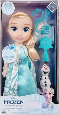 Співоча лялька ELSA 35 см, співає Let It Go, з аксесуарами для додаткової забави, ідеально підходить для дівчаток від 3 років, 225306, бірюзовий