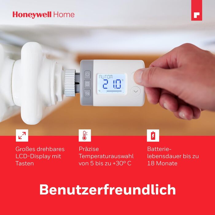 Інтелектуальний, програмований електронний контролер радіатора Honeywell Home - Rondostat HR27 2 шт.