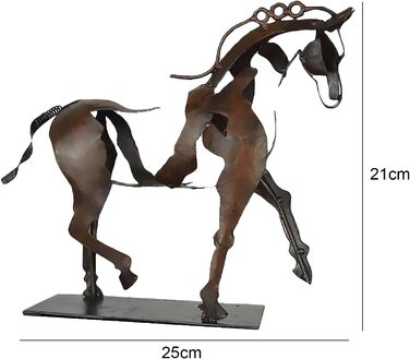 Декоративна статуя коня BLOOOK Декоративна статуя коня з металу Тривимірні ажурні прикраси скульптури коня Адоніса, скульптура коня в античному стилі, скульптура коня в сільському стилі, статуя коня, що стоїть