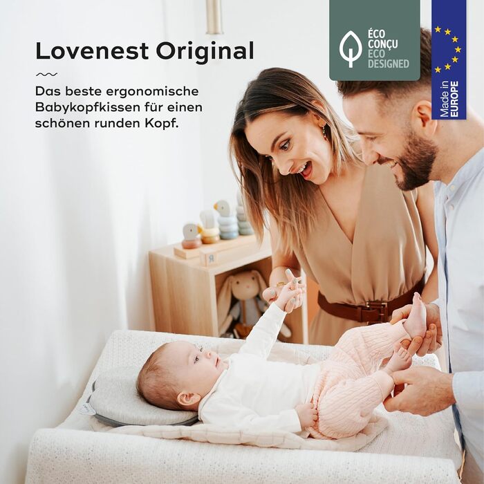 Подушка Babymoov Lovenest Original Smokey Baby проти плагіоцефалії, від франц. Розроблено та запатентовано педіатром, 0-4 міс