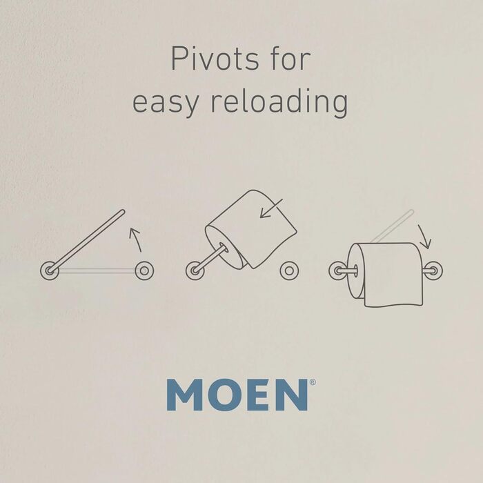 Поворотний тримач для туалетного паперу Moen DN0708CH Iso, хром