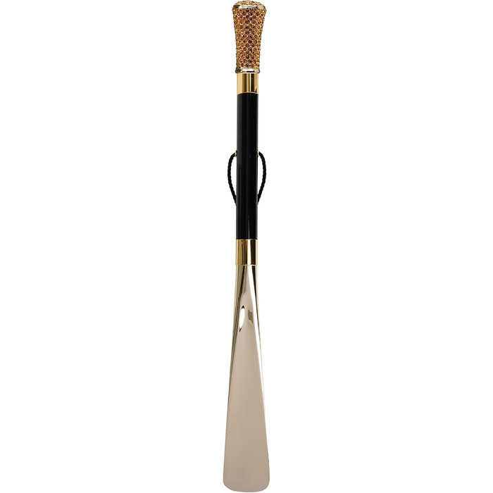 Палиці для ходьби Shoehorn з кристалами Swarovski, 18 Kt Gold, Elegant, для чоловіків, Британська сільська місцевість, Денді, Церемонія, Весілля, Розкіш, Золотий ріжок, 18 Kt Swarovski Crystals