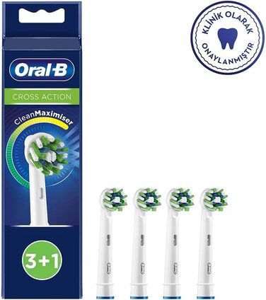 Щітки Braun Oral-B 4210201207238 CrossAction із захистом від бактерій, запобігають розмноженню бактерій на щетині, 4 шт. и 4 шт. и (1 упаковка)