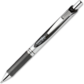 Висувна рідка гелева ручка Pentel EnerGel Deluxe RTX, металевий наконечник 0,7 мм, чорний набір з 5 шт. (BL77-A ) від Pentel