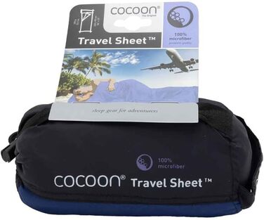 Простирадло Cocoon TravelSheet з мікрофібри, розмір 220 x 90 см Сутінковий синій