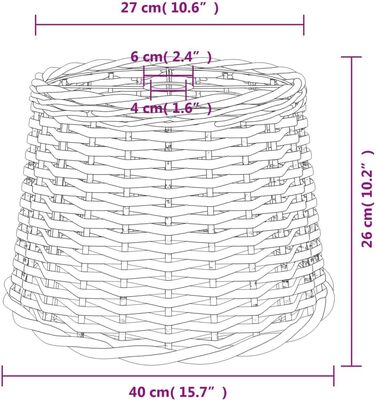 Абажур Homgoday Підвісний світильник Підвісний абажур Плетені лампи Підвісний плафон для підвісних світильників Стельовий світильник для вітальні Спальня Їдальня Коричневий Ø40x26 см Плетений