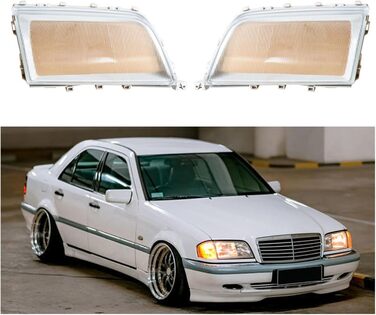 Автомобільний чохол для фар Benz Для W202 1994 1995 1996 1997 1998 1999 2000-2004 2028201661 2028201561 Автомобільна фара Скляна кришка рами Аксесуари Прозора скляна кришка фари