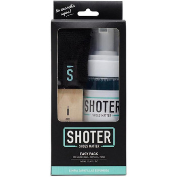 Піна SHOTER Easy Pack, засіб для чищення взуття не потребує води Преміальний набір піни для чищення взуття включає пінний очищувач Shoter, ганчірку з мікрофібри та щітку з щетини., без кольору, один розмір