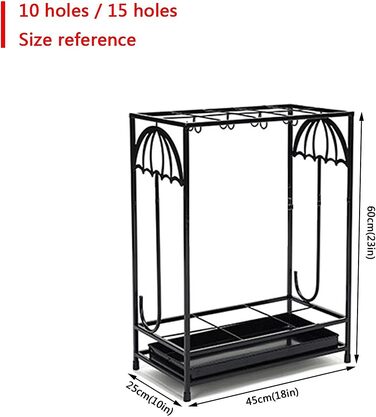 Органайзер для парасольок Cuiynic, підставка для парасольок підставка для тримача парасольки, чорно-біла, окремо стояча металева полиця-органайзер, полиця для зберігання, тримач підставки для парасольки, зберігання 1021 vit 10 hll 8 крокар