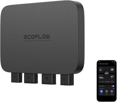 Зарядний пристрій EcoFlow 800 Вт, швидкий зарядний пристрій постійного струму 3-в-1 для портативної електростанції, догляду за автомобільним акумулятором і пусковий пристрій, заряджання на 8 швидше, ніж прикурювач, заряджає 1 кВт/год за 78 хвилин