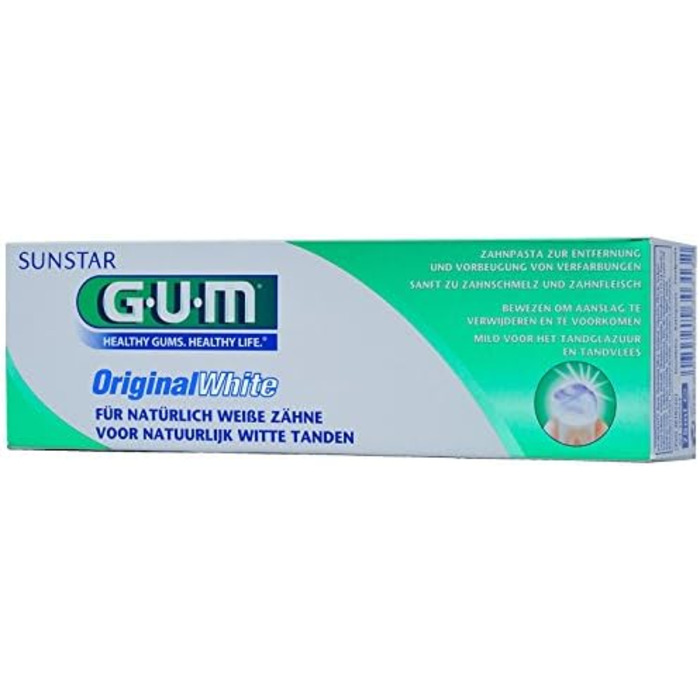 Зубна паста GUM Original White 75 мл, вартість упаковки 6 шт. (6 шт. 75 мл)