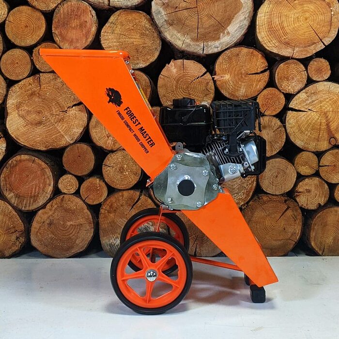 Бензиновий подрібнювач деревини Forest Master Compact FM6DD-MUL 6HP Подрібнювач Мульчувач Для всіх садових відходів, самозавантажувальний Подрібнює деревину до 50 мм