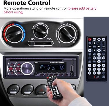 Автомобільна стереосистема Podofo 1 Din CD DVD Bluetooth Handsfree 1Din Автомобільна радіостанція FM USB SD AUX MP3 CD програвач Автомобільна стереосистема з пультом дистанційного керування