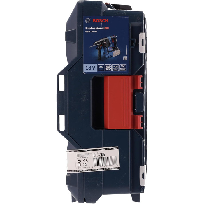 Акумуляторний перфоратор Bosch Professional 18V System GBH 18V-26 (SDS Plus, енергія удару 2,6 Дж, макс. діаметр свердління бетон/сталь/дерево 26/13/30 мм, в корпусі L-BOXX 136) в L-BOXX GBH 18V-26