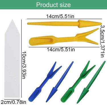 Набір для викопування розсади WeddHuis 3 З вставними картками для викопування палицею та виделкою для викопування розсади Викопування, вирощування розсади, посадка, перенесення горщиків, заміна ґрунту (15 см)