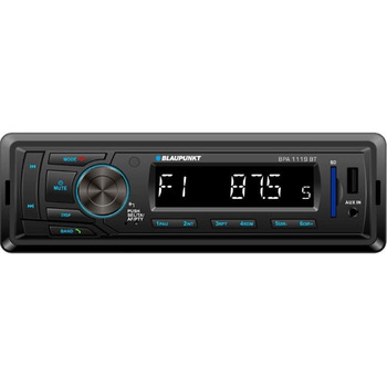 Автомагнітола Blaupunkt BPA1119BT, 1 DIN, Bluetooth, USB, чорний сингл