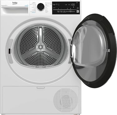 Сушильна машина Beko B3T42240S b300, 8 кг, з тепловим насосом клас енергоспоживання A  підходить для алергіків, освіжаюча сушка із функцією пари 14 програм дизайн преміум-класу білий