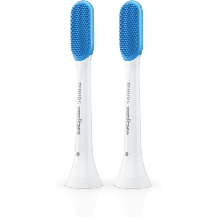 Оригінальні щітки Philips Sonicare TongueCare HX8072/80, насадка для чищення язика, упаковка з 2 шт. , стандартна, біла