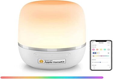 Стрічка Meross Wi-Fi RGBW працює з Apple HomeKit, розумною світлодіодною стрічкою 5 м і світлодіодною лампою RGBCW WLAN працює з Apple HomeKit, комплектом настільної лампи RGBCW з регулюванням яскравості та приліжковою лампою