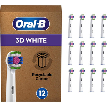 Електричні щітки для зубних щіток Oral-B Pro 3DWhite, Х-подібна щетина, упаковка готова до поштової скриньки, 12 шт.