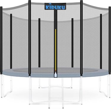 Змінна сітка для батутів KIDUKU Захисна сітка для батутів Ø 244 305 366 427 см (427 см (12 полюсів), чорна)
