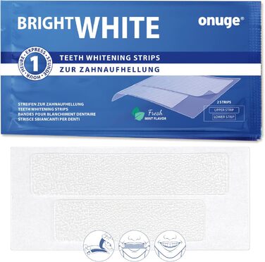 Смужки для відбілювання зубів Onuge Bright White - без перекису - також для чутливих зубів 28 смужок - 14 днів 28 шт. (1 упаковка)