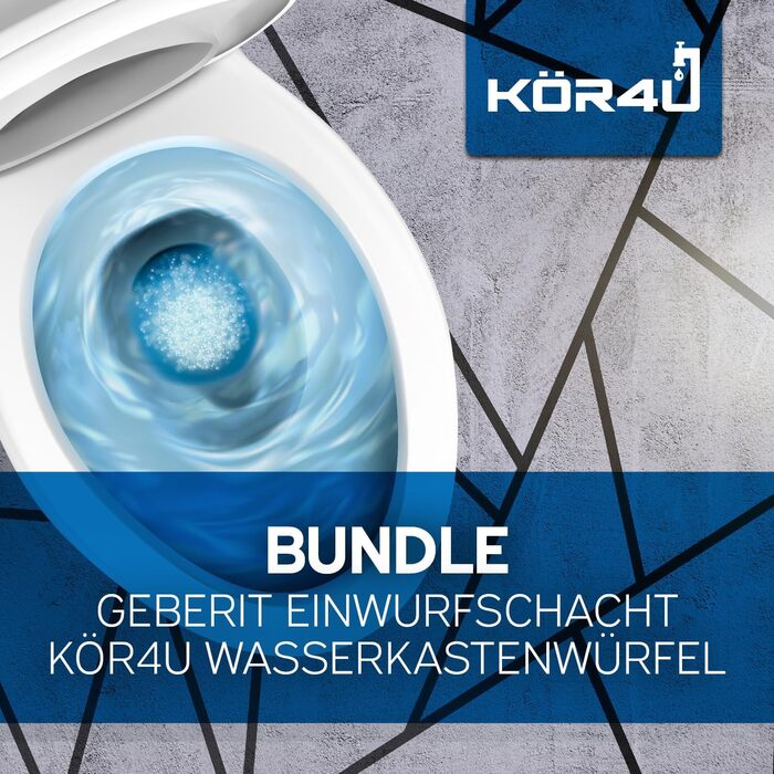 Підходить для прихованих бачків Geberit UP300 та UP320, з кубом для води для очищення та свіжого аромату, 4u Geberit Insertion Chute