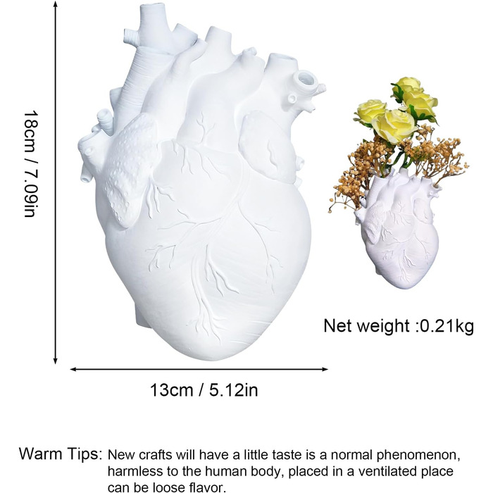 Ваза серце анатомічна, ваза серце, ваза серце анатомічна, ваза серце анатомічна, ваза серце анатомічна, ваза серце з творчої смоли, ваза серце анатомічна у формі серця, ваза смола декоративна квіткова ваза, для прикраси будинку, вітальні, офісу