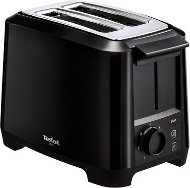 Дисковий тостер Tefal Uno TT1408, 7 рівнів підсмажування (800 Вт) чорний