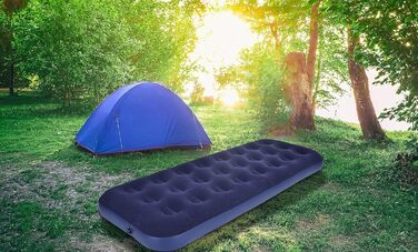 Надувний матрац AVENLI Camping на 1 особу 1973x22 см Надувний матрац Надувне ліжко Blue 1973x22 см Blue