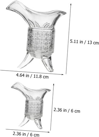 Набір фужерів набір чашок для вина прозорі чарки для мартіні з ніжкою міні фужери для вина triffier конференц-бокали для вина келихи для віскі домашні скляні стакани триногі імператорські келихи, 1