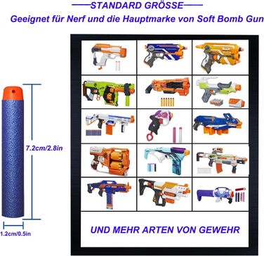 Дротиків Dart Bullets для Nerf N Strike 2.0 Blaster, змінні боєприпаси для дротиків Foam Darts сумісні з Nerf Hasbro Fortnite, 400