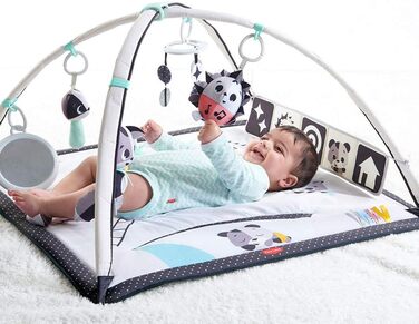 В-1 Play Mat Baby з музикою, 0 місяців, Play Blanket Baby, 18 заходів, інтерактивна музична ігрова фігурка, висококонтрастна дитяча книга, регульовані бантики, чарівні казки, 2-