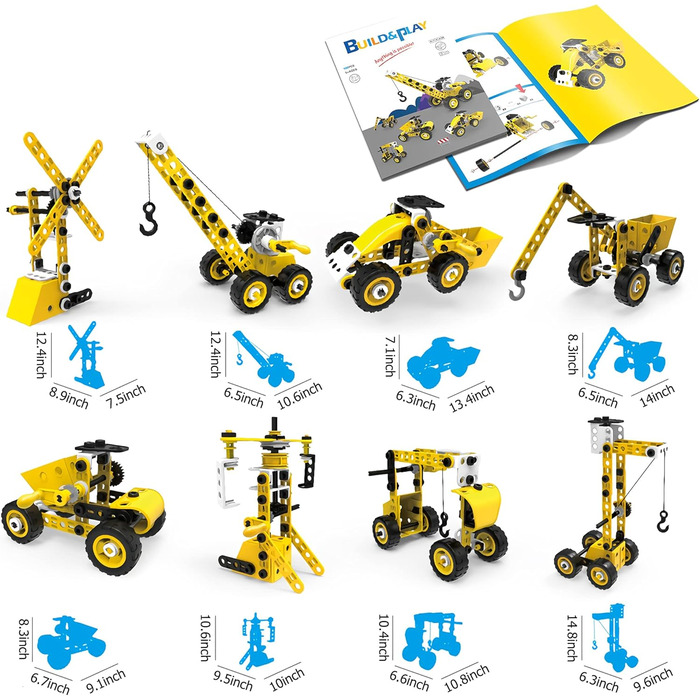 Будівельна іграшка іграшка для дітей від 5 6 7 8 9 років, 100 шт. DIY STEM будівельні блоки навчальна іграшка набір, креативна навчальна будівельна іграшка для хлопчиків і дівчаток подарунок 100 шт.