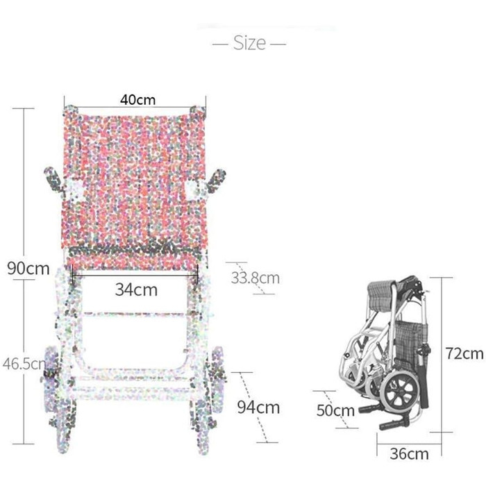 Інвалідний візок, розбірний, легкий, портативний, подорожуючий, супер легкий, маленький, простий, для інвалідів, літніх, візок, переносний