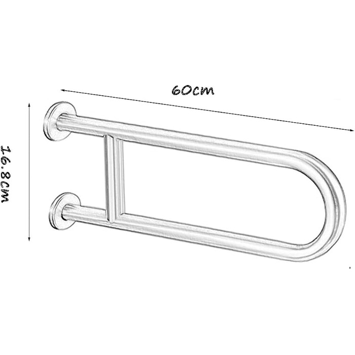 Душова ручка NOALED Поручні з нержавіючої сталі, нековзна ручка Унітаз для людей похилого віку Туалет Туалет Ванна кімната Поручень Опорна планка