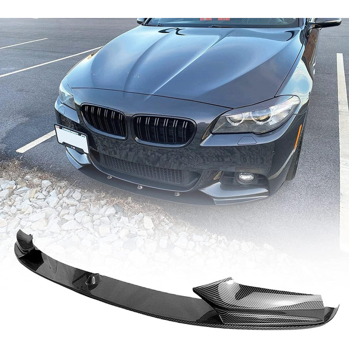 Автомобільний передній спойлер для BMW F10 5 Series 528i M Sport 2011-2016, спойлер переднього бампера, захист від зіткнень, зовнішні аксесуари кузова, A/вуглецеве волокно, звичайне A/вуглецеве волокно