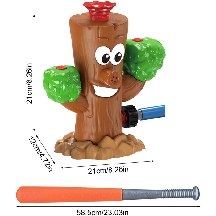 Весела літня водна іграшка для саду, іграшка-розпилювач вертоліт з бейсбольним ігровим набором Міцна іграшка-розпилювач, ударостійка Басейни та водні іграшки із захистом від протікання для