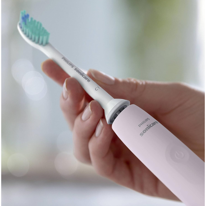 Звукова електрична зубна щітка Philips Sonicare серії 3100 із вбудованим датчиком тиску, SmarTimer і QuadPacer, HX3671/11, рожева одинарна