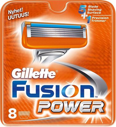 Зняті з виробництва леза для бритви Gillette Fusion Power, 8 шт. (видання 2014 року)