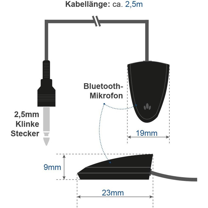 Система гучного зв'язку Bluetooth, 12 В, Heavy Duty Design DOHA112BT (комплект з мікрофоном), 1-DIN