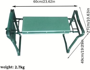 Садовий наколінник з м&39якою подушкою для колін для садівництва - складаний садовий наколінник, садовий табурет до 170 кг з 2 сумками для інструментів, садовий стілець для стояння на колінах і сидіння НАКОЛІННА ЛАВКА